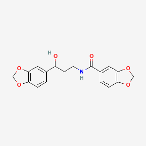 N-(3-(benzo[d][1,3]dioxol-5-yl)-3-hydroxypropyl)benzo[d][1,3]dioxole-5-carboxamide