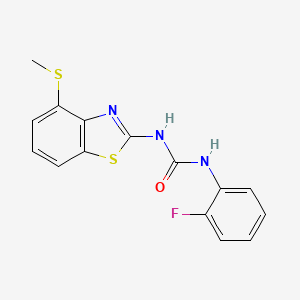 molecular formula C15H12FN3OS2 B2580675 1-(2-Fluorophenyl)-3-(4-(methylthio)benzo[d]thiazol-2-yl)urea CAS No. 1226433-55-1