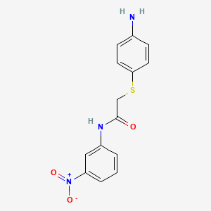 molecular formula C14H13N3O3S B2580678 2-[(4-氨基苯基)硫代]-N-(3-硝基苯基)乙酰胺 CAS No. 882081-42-7