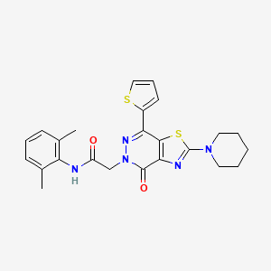 N-(2,6-dimethylphenyl)-2-(4-oxo-2-(piperidin-1-yl)-7-(thiophen-2-yl)thiazolo[4,5-d]pyridazin-5(4H)-yl)acetamide