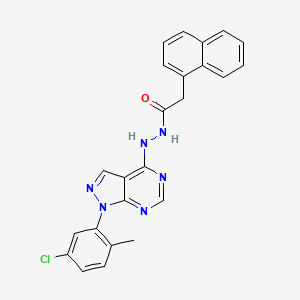 molecular formula C24H19ClN6O B2580685 N'-[1-(5-chloro-2-methylphenyl)-1H-pyrazolo[3,4-d]pyrimidin-4-yl]-2-(naphthalen-1-yl)acetohydrazide CAS No. 883254-59-9