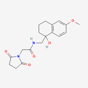 2-(2,5-dioxopyrrolidin-1-yl)-N-((1-hydroxy-6-methoxy-1,2,3,4-tetrahydronaphthalen-1-yl)methyl)acetamide