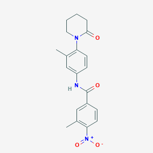 3-methyl-N-(3-methyl-4-(2-oxopiperidin-1-yl)phenyl)-4-nitrobenzamide