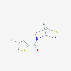 molecular formula C10H10BrNOS2 B2580691 2-噻-5-氮杂双环[2.2.1]庚烷-5-基(4-溴噻吩-2-基)甲酮 CAS No. 2034208-90-5