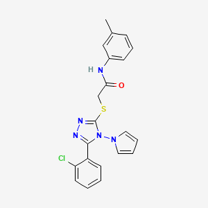 2-{[5-(2-chlorophenyl)-4-(1H-pyrrol-1-yl)-4H-1,2,4-triazol-3-yl]sulfanyl}-N-(3-methylphenyl)acetamide