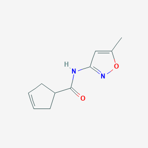 molecular formula C10H12N2O2 B2580708 N-(5-methylisoxazol-3-yl)cyclopent-3-ene-1-carboxamide CAS No. 2166898-81-1