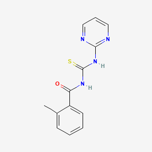 molecular formula C13H12N4OS B2580711 2-methyl-N-(pyrimidin-2-ylcarbamothioyl)benzamide CAS No. 446308-75-4