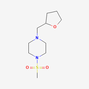 molecular formula C10H20N2O3S B2580714 1-Methanesulfonyl-4-(oxolan-2-ylmethyl)piperazine CAS No. 1458623-11-4
