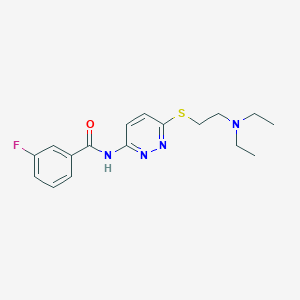 molecular formula C17H21FN4OS B2580724 N-(6-((2-(二乙氨基)乙基)硫代)吡哒嗪-3-基)-3-氟苯甲酰胺 CAS No. 1021120-22-8