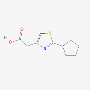 molecular formula C10H13NO2S B2580725 2-(2-环戊基-1,3-噻唑-4-基)乙酸 CAS No. 1178201-74-5