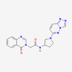 N-(1-([1,2,4]triazolo[4,3-b]pyridazin-6-yl)pyrrolidin-3-yl)-2-(4-oxoquinazolin-3(4H)-yl)acetamide