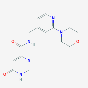 molecular formula C15H17N5O3 B2580767 6-hydroxy-N-((2-morpholinopyridin-4-yl)methyl)pyrimidine-4-carboxamide CAS No. 2034632-94-3