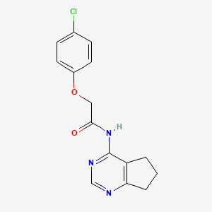 2-(4-chlorophenoxy)-N-(6,7-dihydro-5H-cyclopenta[d]pyrimidin-4-yl)acetamide