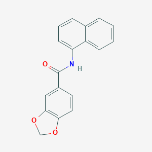 molecular formula C18H13NO3 B258078 N-(naphthalen-1-yl)-1,3-benzodioxole-5-carboxamide 