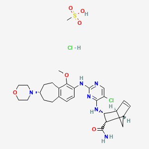 molecular formula C29H40Cl2N6O6S B2580781 CEP-28122甲磺酸盐 CAS No. 1354545-57-5