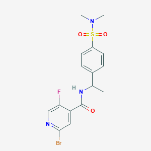 molecular formula C16H17BrFN3O3S B2580784 2-bromo-N-{1-[4-(dimethylsulfamoyl)phenyl]ethyl}-5-fluoropyridine-4-carboxamide CAS No. 1797831-31-2