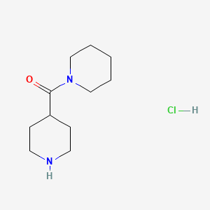 molecular formula C11H21ClN2O B2580786 Piperidin-1-yl(piperidin-4-yl)methanone hydrochloride CAS No. 278598-12-2