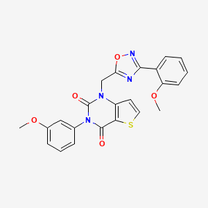 molecular formula C23H18N4O5S B2580795 甲基{[2-(3-氯苯基)-6-({[(2,4-二氟苯基)氨基]羰基}氨基)喹啉-4-基]氧基}乙酸酯 CAS No. 1251670-15-1
