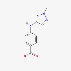 molecular formula C12H13N3O2 B2580800 Methyl 4-[(1-methylpyrazol-4-yl)amino]benzoate CAS No. 2248284-38-8