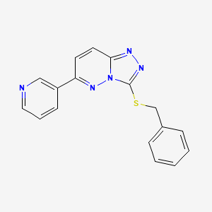 molecular formula C17H13N5S B2580803 3-Benzylsulfanyl-6-pyridin-3-yl-[1,2,4]triazolo[4,3-b]pyridazine CAS No. 894056-95-2
