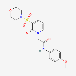 molecular formula C18H21N3O6S B2580805 N-(4-methoxyphenyl)-2-(3-(morpholinosulfonyl)-2-oxopyridin-1(2H)-yl)acetamide CAS No. 1251578-20-7
