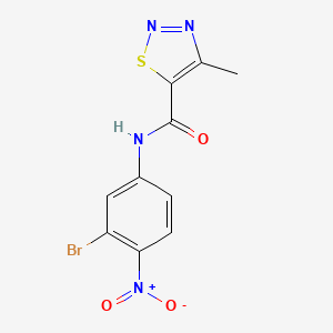 molecular formula C10H7BrN4O3S B2580808 N-(3-bromo-4-nitrophenyl)-4-methyl-1,2,3-thiadiazole-5-carboxamide CAS No. 898457-98-2