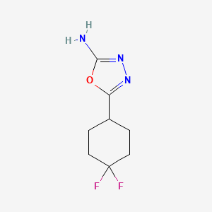 molecular formula C8H11F2N3O B2580814 5-(4,4-Difluorocyclohexyl)-1,3,4-oxadiazol-2-amine CAS No. 1552763-97-9