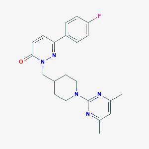 molecular formula C22H24FN5O B2580816 2-[[1-(4,6-Dimethylpyrimidin-2-yl)piperidin-4-yl]methyl]-6-(4-fluorophenyl)pyridazin-3-one CAS No. 2380095-40-7