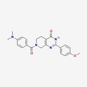 molecular formula C23H24N4O3 B2580818 7-[4-(Dimethylamino)benzoyl]-2-(4-methoxyphenyl)-3,5,6,8-tetrahydropyrido[3,4-d]pyrimidin-4-one CAS No. 2309585-11-1