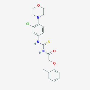 molecular formula C20H22ClN3O3S B258082 N-({[3-chloro-4-(4-morpholinyl)phenyl]amino}carbonothioyl)-2-(2-methylphenoxy)acetamide 