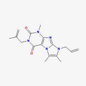 molecular formula C17H21N5O2 B2580824 4,7,8-三甲基-2-(2-甲基丙-2-烯基)-6-丙-2-烯基嘌呤[7,8-a]咪唑-1,3-二酮 CAS No. 878411-43-9