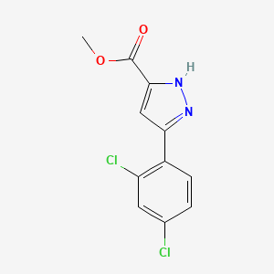 molecular formula C11H8Cl2N2O2 B2580825 5-(2,4-二氯苯基)吡唑-3-羧酸甲酯 CAS No. 944783-94-2
