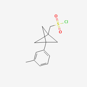 [3-(3-Methylphenyl)-1-bicyclo[1.1.1]pentanyl]methanesulfonyl chloride