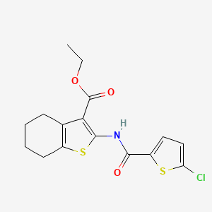 molecular formula C16H16ClNO3S2 B2580850 Ethyl 2-(5-chlorothiophene-2-carboxamido)-4,5,6,7-tetrahydrobenzo[b]thiophene-3-carboxylate CAS No. 350999-99-4