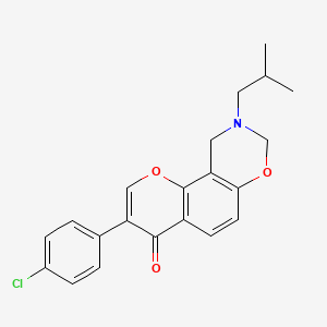 molecular formula C21H20ClNO3 B2580854 3-(4-chlorophenyl)-9-isobutyl-9,10-dihydrochromeno[8,7-e][1,3]oxazin-4(8H)-one CAS No. 951944-41-5