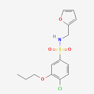4-chloro-N-(furan-2-ylmethyl)-3-propoxybenzenesulfonamide