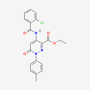 Ethyl 4-(2-chlorobenzamido)-6-oxo-1-(p-tolyl)-1,6-dihydropyridazine-3-carboxylate