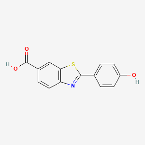 molecular formula C14H9NO3S B2580873 2-(4-羟基苯基)-苯并噻唑-6-羧酸 CAS No. 149143-57-7