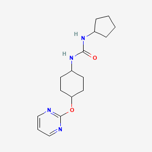 molecular formula C16H24N4O2 B2580879 1-Cyclopentyl-3-((1r,4r)-4-(pyrimidin-2-yloxy)cyclohexyl)urea CAS No. 2034445-53-7