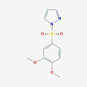 molecular formula C11H12N2O4S B258088 1-[(3,4-dimethoxyphenyl)sulfonyl]-1H-pyrazole 