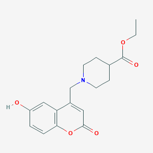molecular formula C18H21NO5 B2580900 Ethyl 1-[(6-hydroxy-2-oxochromen-4-yl)methyl]piperidine-4-carboxylate CAS No. 887210-29-9