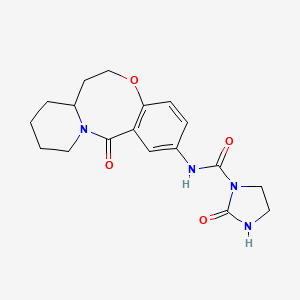 2-Oxo-N-(6-oxo-2,3,4,12,13,13a-hexahydro-1H-pyrido[2,1-d][1,5]benzoxazocin-8-yl)imidazolidine-1-carboxamide