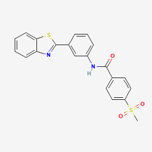 N-(3-(benzo[d]thiazol-2-yl)phenyl)-4-(methylsulfonyl)benzamide