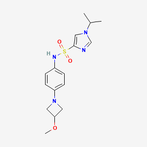 1-isopropyl-N-(4-(3-methoxyazetidin-1-yl)phenyl)-1H-imidazole-4-sulfonamide