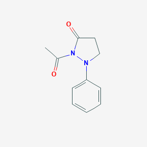 molecular formula C11H12N2O2 B258092 2-Acetyl-1-phenylpyrazolidin-3-one CAS No. 2655-46-1