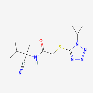 N-(1-cyano-1,2-dimethylpropyl)-2-[(1-cyclopropyl-1H-1,2,3,4-tetrazol-5-yl)sulfanyl]acetamide