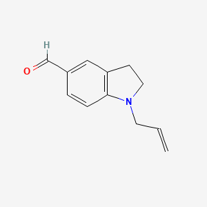 molecular formula C12H13NO B2580929 1-Allyl-2,3-dihydro-1H-indole-5-carbaldehyde CAS No. 198195-11-8