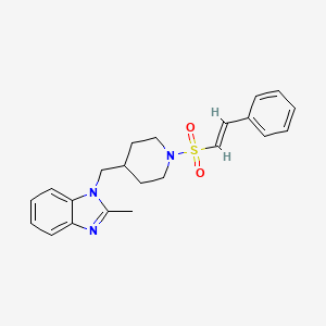 (E)-2-methyl-1-((1-(styrylsulfonyl)piperidin-4-yl)methyl)-1H-benzo[d]imidazole