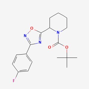 Tert-butyl 2-[3-(4-fluorophenyl)-1,2,4-oxadiazol-5-yl]piperidine-1-carboxylate