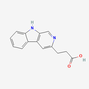 molecular formula C14H12N2O2 B2580936 3-{9H-pyrido[3,4-b]indol-3-yl}propanoic acid CAS No. 1706446-81-2